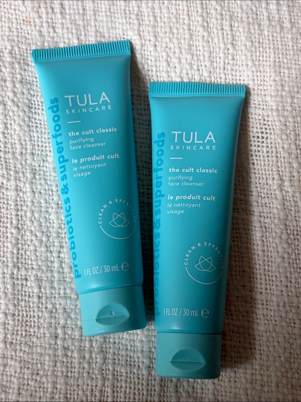 ⭐️ 5 for $20 - Set of 2 New Tula Cult Classic Cleanser Minis - 1oz each